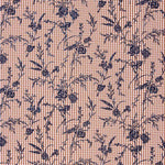 Vichy Cotton Flocked Floral Navy - Ribes y Casals