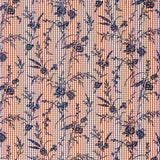Vichy Cotton Flocked Floral Navy - Ribes y Casals