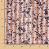 Vichy Cotton Flocked Floral Navy - Ribes y Casals