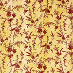 Vichy Ochre Cotton Floral Flocked Grana - Ribes y Casals