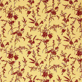 Vichy Ochre Cotton Floral Flocked Grana - Ribes y Casals