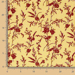 Vichy Ochre Cotton Floral Flocked Grana - Ribes y Casals