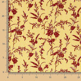 Vichy Ochre Cotton Floral Flocked Grana - Ribes y Casals