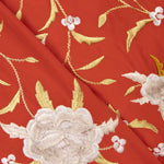 Tencel Embroidered Red Shawl - Ribes y Casals