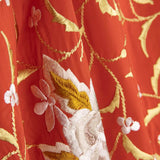 Tencel Embroidered Red Shawl - Ribes y Casals