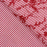 Red Floral Flocked Cotton Vichy - Ribes y Casals