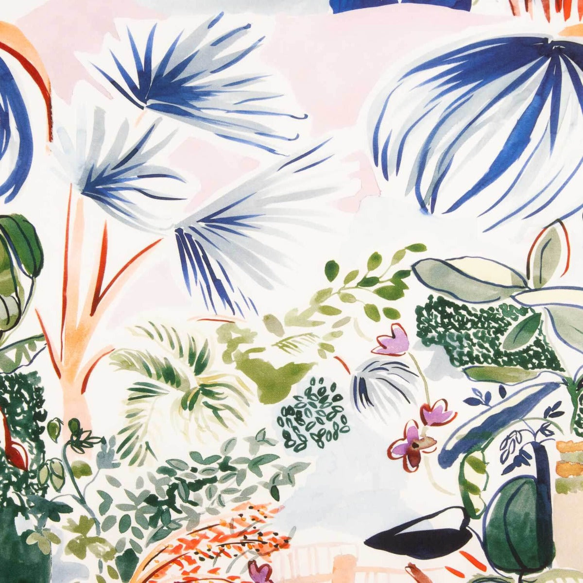 Watercolour Jungle Poplin - Ribes y Casals
