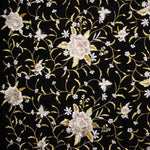 Tencel Embroidered Black Shawl - Ribes y Casals