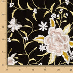 Tencel Embroidered Black Shawl - Ribes y Casals