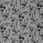 Black Floral Flocked Cotton Vichy - Ribes y Casals