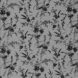 Black Floral Flocked Cotton Vichy - Ribes y Casals