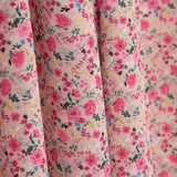 Vintage Pink Mini Floral Lightweight Crêpe - Ribes y Casals