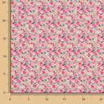 Vintage Pink Mini Floral Lightweight Crêpe - Ribes y Casals