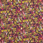 Fuchsia y Mustard Abstract Floral Lightweight Crêpe - Ribes y Casals