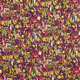 Fuchsia y Mustard Abstract Floral Lightweight Crêpe - Ribes y Casals