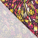 Fuchsia y Mustard Abstract Floral Lightweight Crêpe - Ribes y Casals