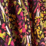 Fuchsia y Mustard Abstract Floral Lightweight Crêpe - Ribes y Casals