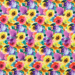 Multicolour Watercolour Floral Lightweight Crêpe - Ribes y Casals