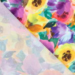Multicolour Watercolour Floral Lightweight Crêpe - Ribes y Casals