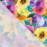Multicolour Watercolour Floral Lightweight Crêpe - Ribes y Casals
