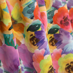 Multicolour Watercolour Floral Lightweight Crêpe - Ribes y Casals