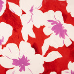 Red Hibiscus Satin Viscose - Ribes y Casals