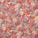 Coral y Lilac Paisley Lightweight Crêpe - Ribes y Casals