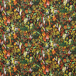 Autumn Green Abstract Floral Lightweight Crêpe - Ribes y Casals
