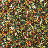 Autumn Green Abstract Floral Lightweight Crêpe - Ribes y Casals