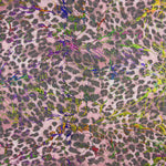 Pink Laminated Leopard Elastic Mesh - Ribes y Casals