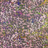 Pink Laminated Leopard Elastic Mesh - Ribes y Casals