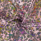 Pink Laminated Leopard Elastic Mesh - Ribes y Casals