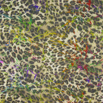 Khaki Laminated Leopard Elastic Mesh - Ribes y Casals