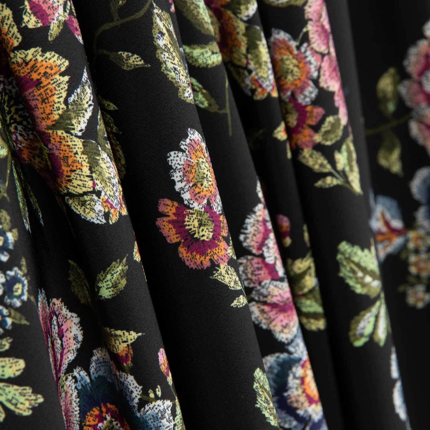 Koshibo Black Printed Shawl - Ribes y Casals