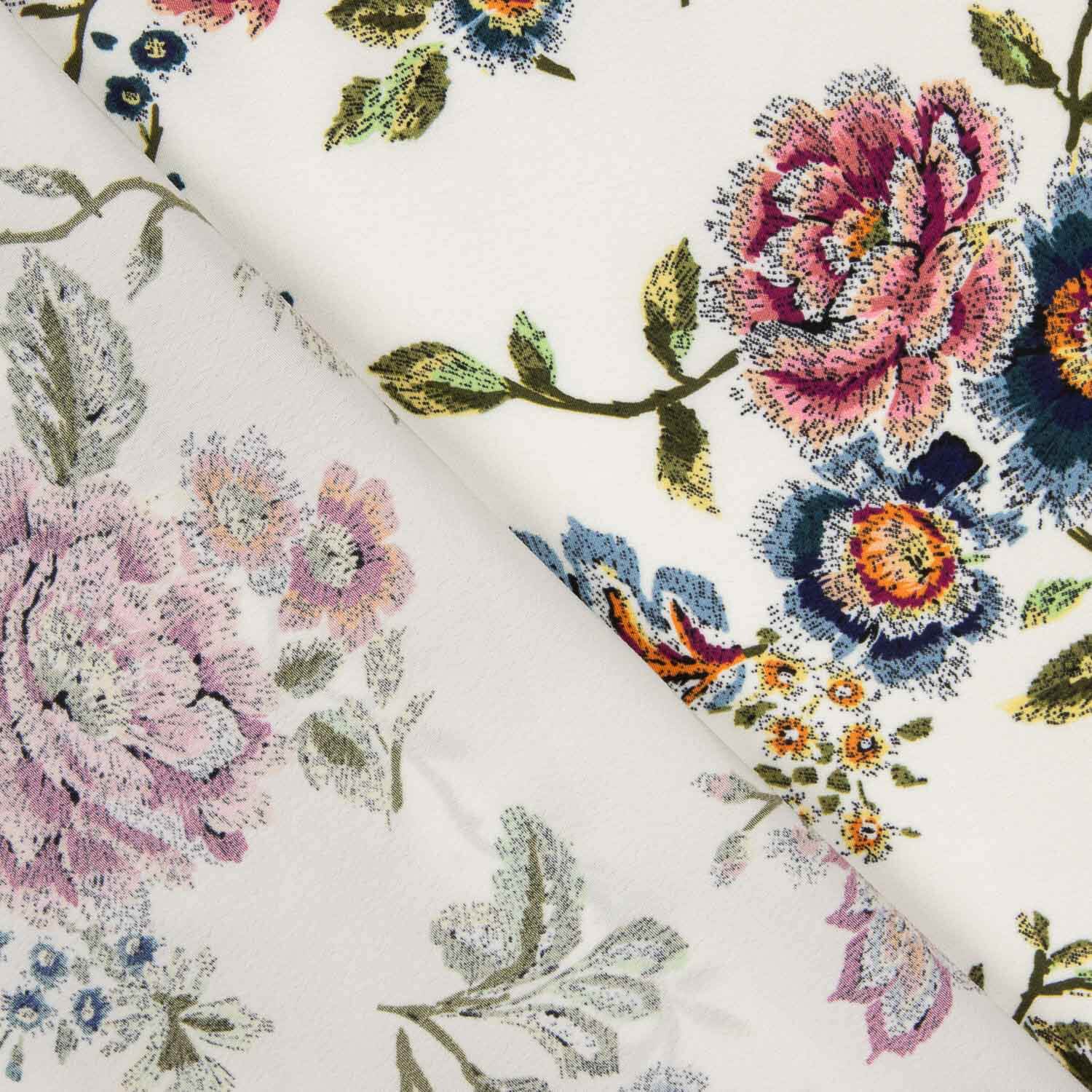 Koshibo Ecru Printed Shawl - Ribes y Casals