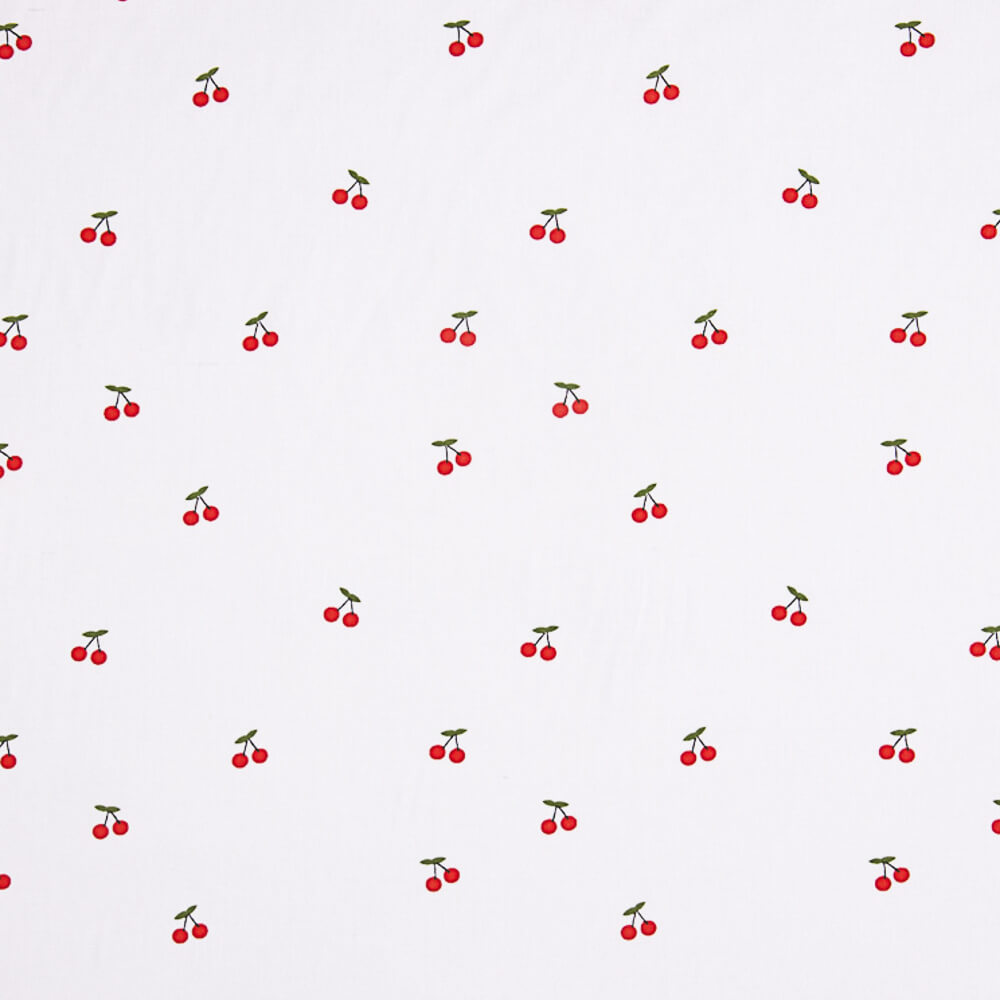 Cherry Cotton Poplin White - Ribes y Casals