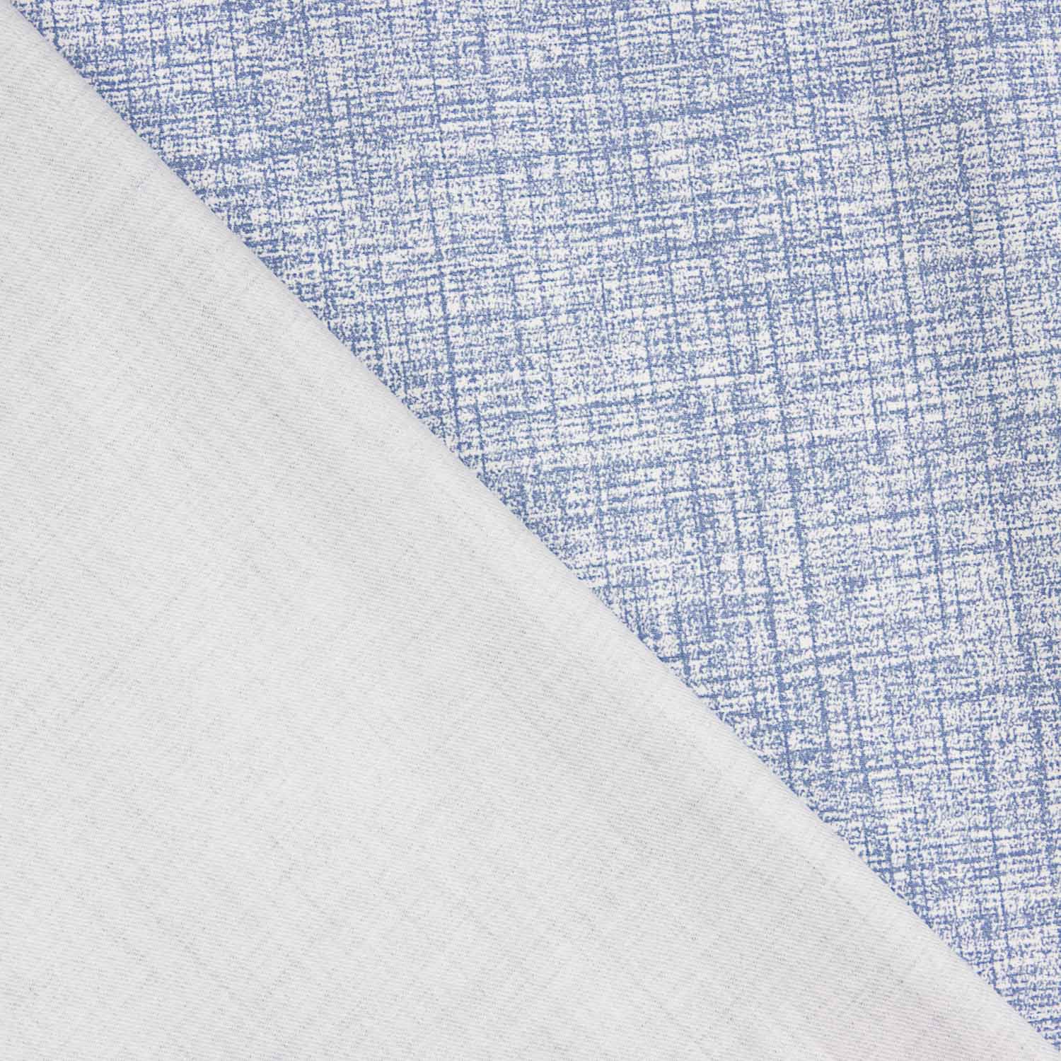 Blue Linen Effect Cotton Poplin - Ribes y Casals