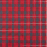 Scotland Red and Grey Tartan Cotton Flannel Fabric - Ribes y Casals