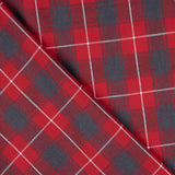 Scotland Red and Grey Tartan Cotton Flannel Fabric - Ribes y Casals