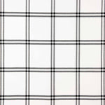 Windowpane Check Black and White Cotton Flannel Fabric - Ribes y Casals