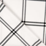 Windowpane Check Black and White Cotton Flannel Fabric - Ribes y Casals