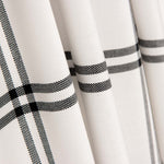 Windowpane Check Black and White Cotton Flannel Fabric - Ribes y Casals