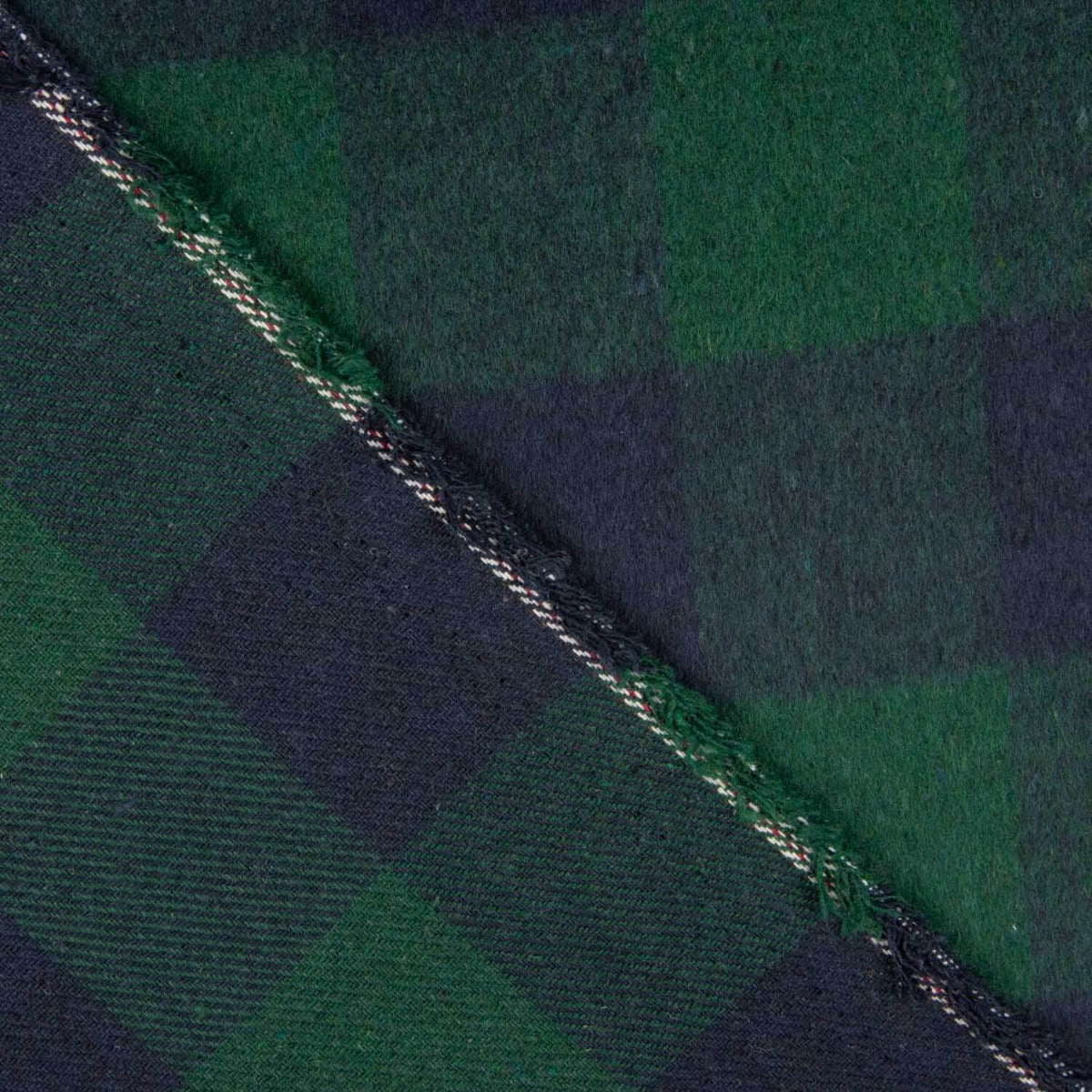 Green and Navy Checked Mouflon - Ribes y Casals