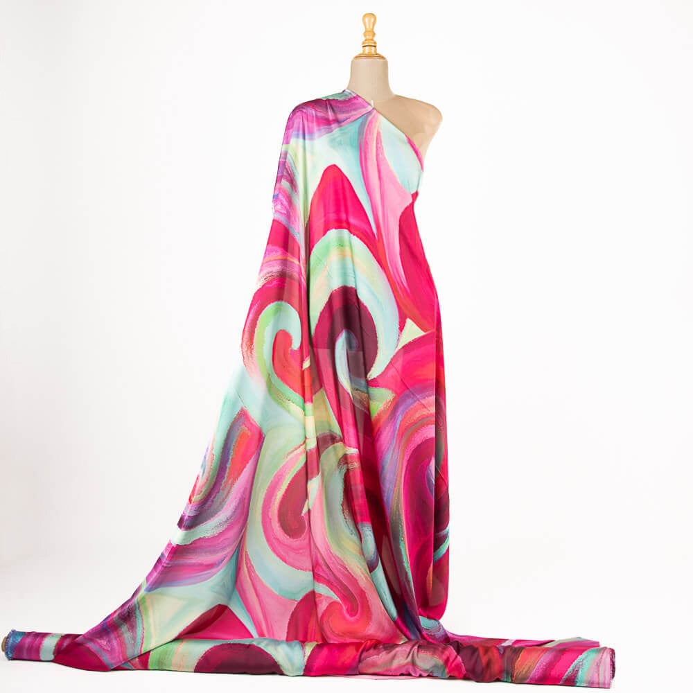 Satin Print Blurred Pink - Ribes y Casals