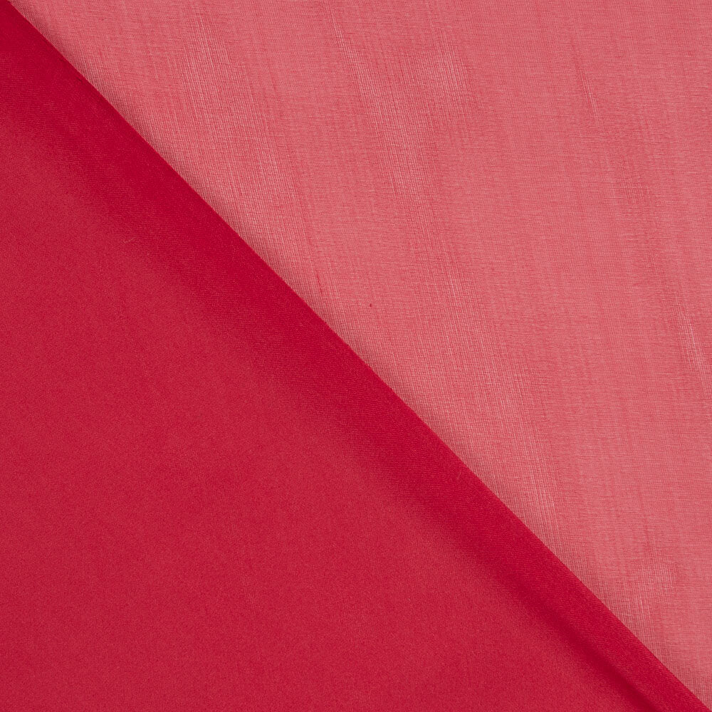 Strawberry Red Silk Chiffon - Ribes y Casals
