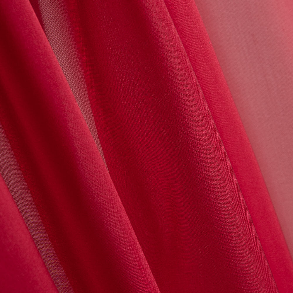 Strawberry Red Silk Chiffon - Ribes y Casals