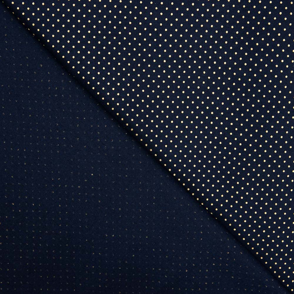 Navy Polka Dot Cotton Poplin - Ribes y Casals