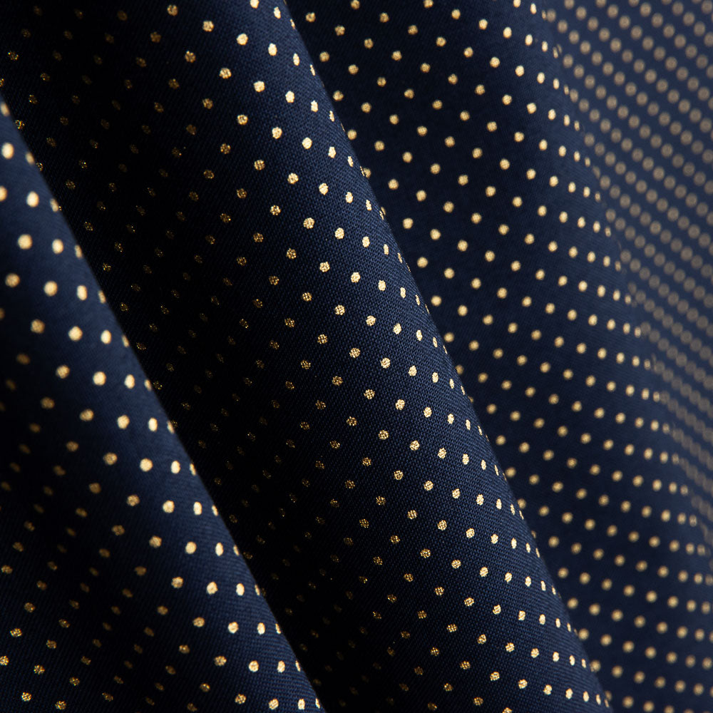 Navy Polka Dot Cotton Poplin - Ribes y Casals