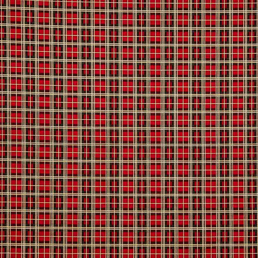 Red Noel Checked Cotton Poplin - Ribes y Casals