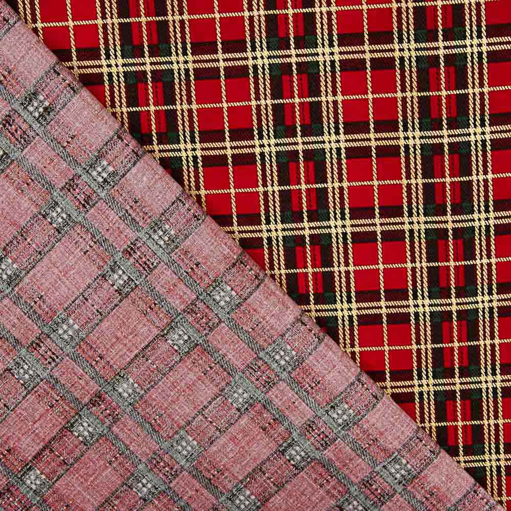 Red Noel Checked Cotton Poplin - Ribes y Casals